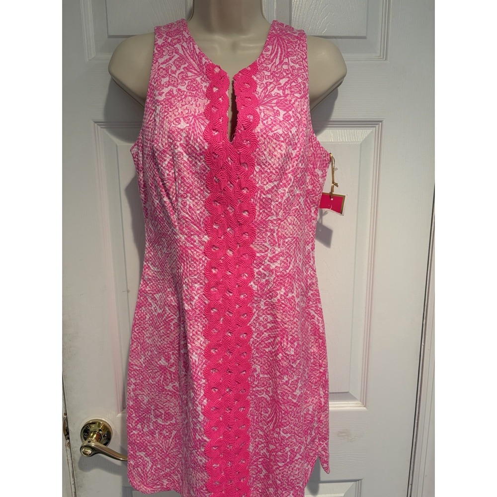 Lilly Pulitzer for Target Pink White Shift Dress 8 NWT Limited Edition Pineapple